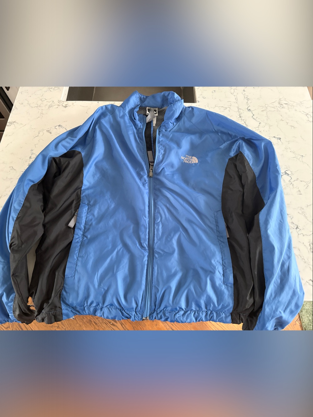 The North Face Blue and Black Men’s Windbreaker Jacket